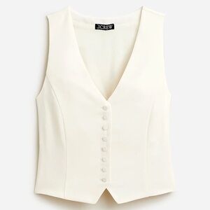 J Crew Slim fit tuxedo vest in city crepe NWT